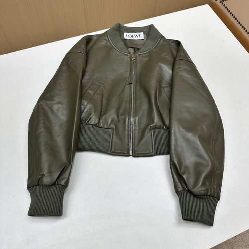 Loewe Exclusive Leather Coat with Imported New Zealand Sheepskin