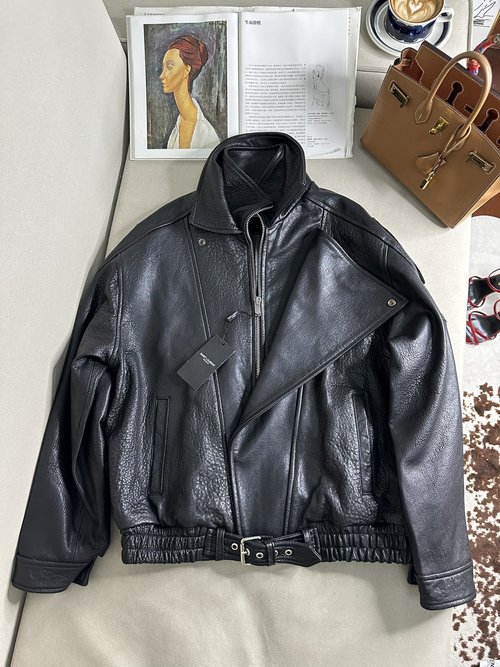 Yves Saint Laurent Top-Quality Cowhide Apparel Material