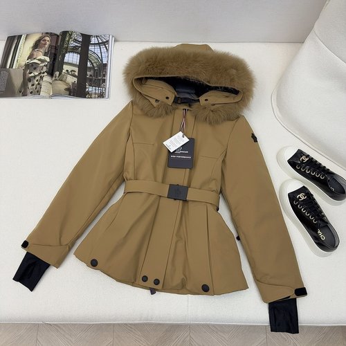 Celine Classic Short Down Ski Jacket with Fox Fur Collar