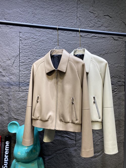 Hermes Exclusive Leather Coat with Imported Sheepskin