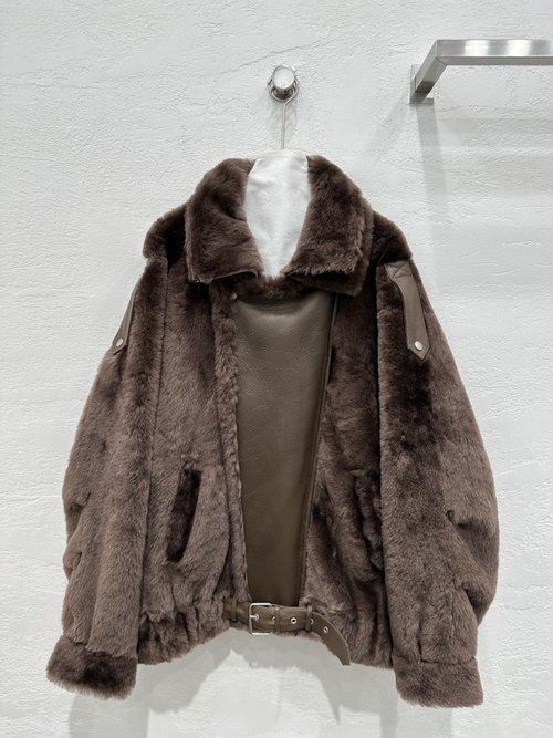 Yves Saint Laurent Exclusive Imported Sheepskin Punk-Style Motorcycle Jacket