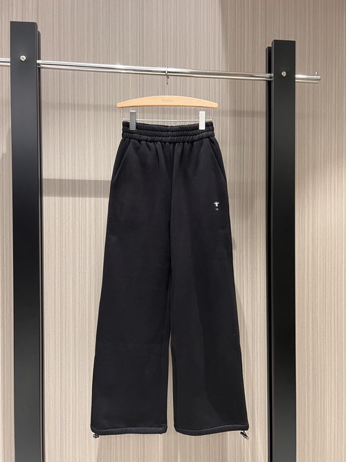 Dior Graffiti Print Logo Pocket Fleece Joggers