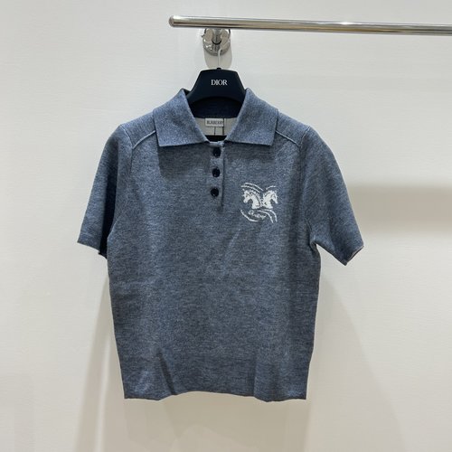 Burberry Burberry Horse Jacquard Polo Short Sleeve, Sophisticated Attire