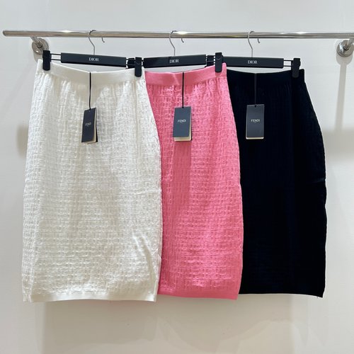 Fendi Half - Skirt with Letter Jacquard Design, Stylish