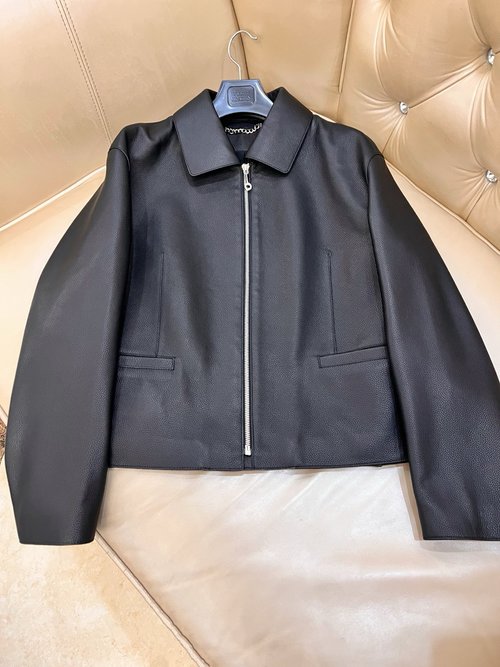 Hermes Classic Suit Leather Jacket with Cashmere and Turkish Lambskin, Featuring Art Lining
