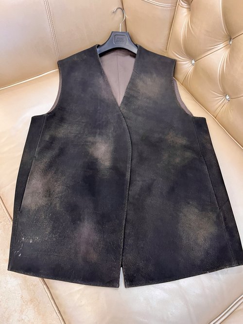 Hermes Genuine Leather Vest with Customized Oil - Edge and Reversible Wear