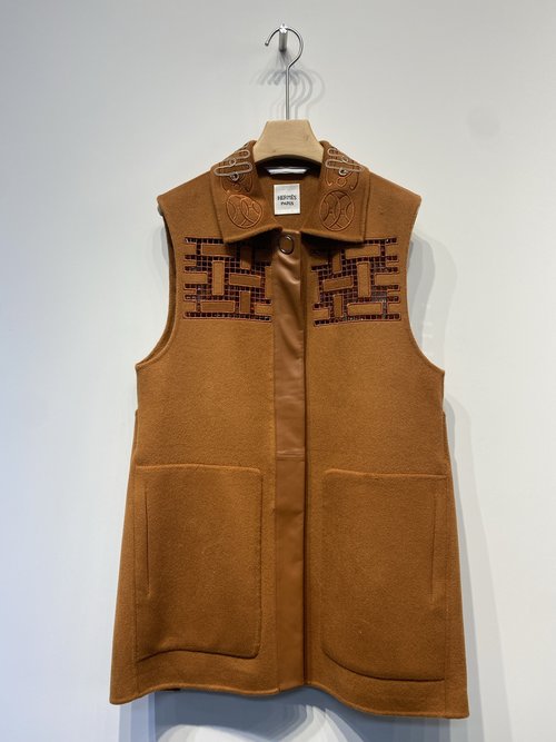 Hermes Exquisite Heavy-Embroidered Trunk Show Vest