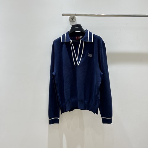 Gucci Knit Shirt with Turn - Down Collar, In Stock