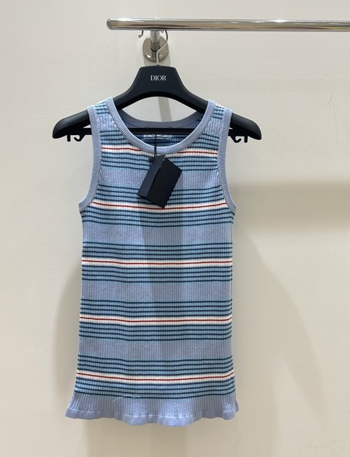 Prada Fresh and Sweet Striped Tank Top, Ideal for Summer
