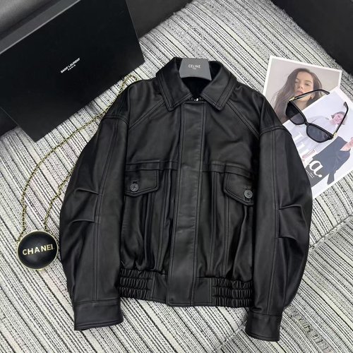 Yves Saint Laurent Early Spring Collection: Lambskin Collared Jacket with Premium Custom Details