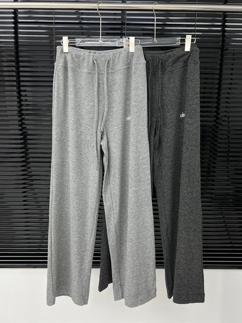 Alo Colorful Letter Marked Drawstring Casual Trousers