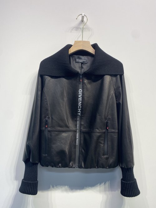 Chanel Elegant Collared Jacket in Imported Sheepskin with Logo Print