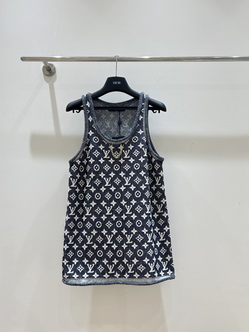 Louis Vuitton Classic Monogram Vest with Chain Detail and Retro Style