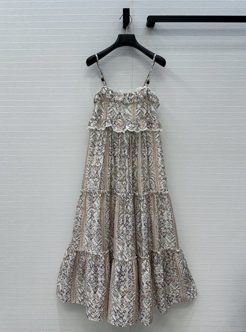 Zimmermann South France Vacation Style Printed Sling Dress