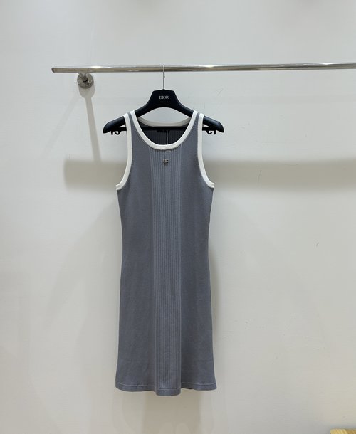 Chanel Graceful Double-C Logo Knit Vest Dress for Summer