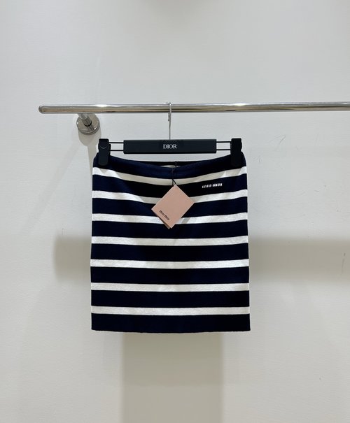 Miu Miu Fashionable Logo Striped Bustier