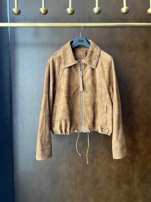 Miu Miu Classic and Stylish Custom Leather Jacket Crafted from Imported Goat Suede