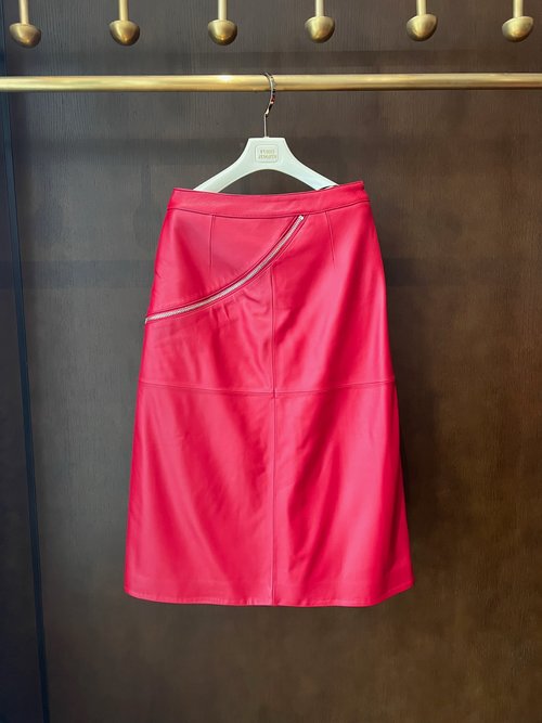 Chanel Stylish Leather Skirt with Custom Hardware, Imported Lambskin