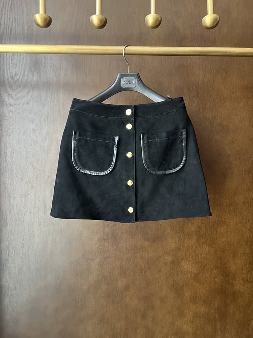 Celine Imported Lambskin Skirt with High-quality Hardware and Custom Lining