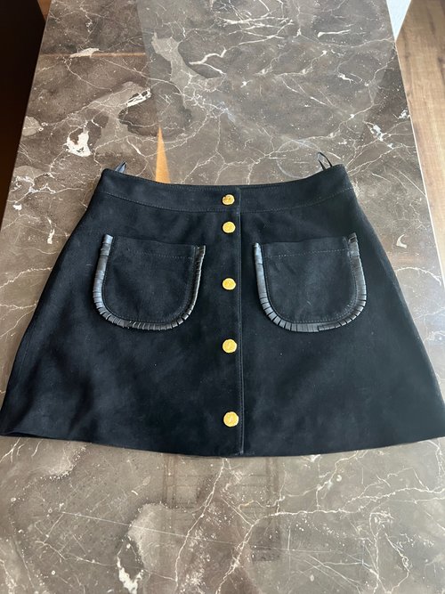 Celine Imported Lambskin Skirt with High-quality Hardware and Custom Lining