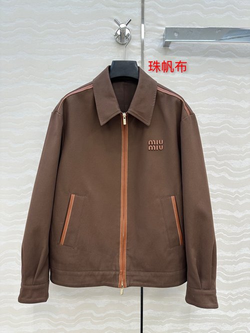 Versace Exclusive Miux Series Collared Jacket with Double Zippers and Contrast Trim