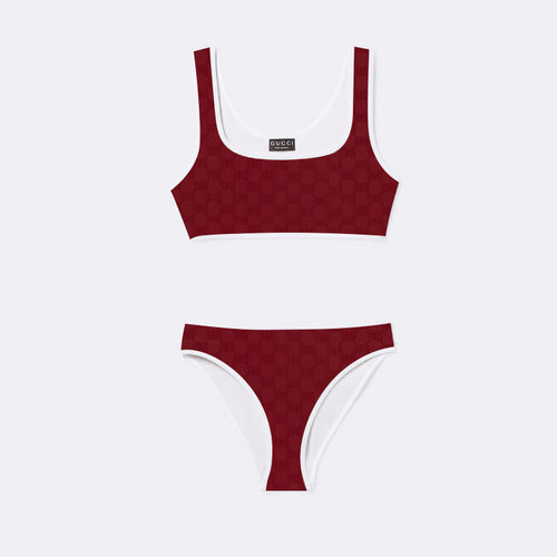 Gucci Exclusive Towel Velvet Swimsuit Set with GG Logo