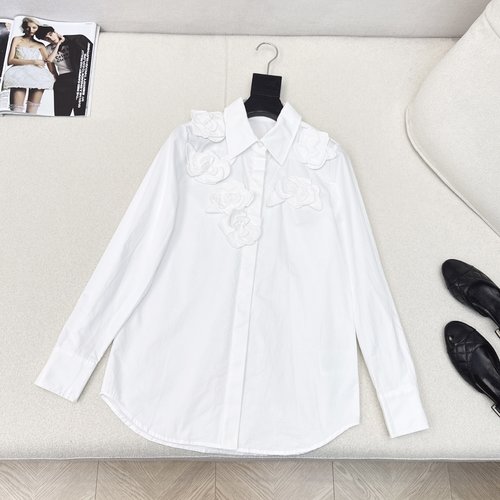 Valentino Cute Floral Shirt with Handmade Rose