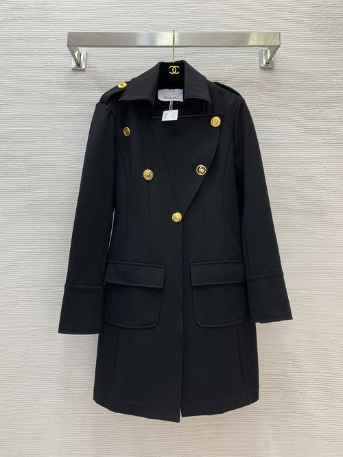 Schiaparelli Roman Cotton Blazer with Multiple Button Decoration and Collar