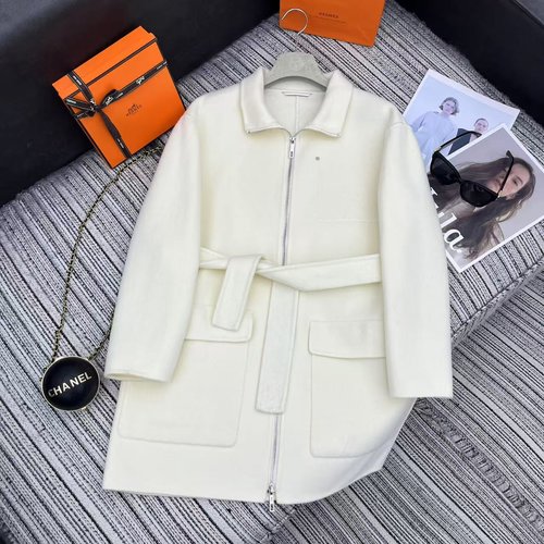 Hermes Recommended Early Autumn-Winter Double-Sided Cashmere Coat