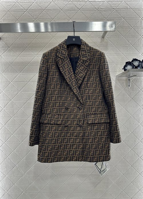 Fendi New FF Jacquard Suit Set: Oversized Luxury