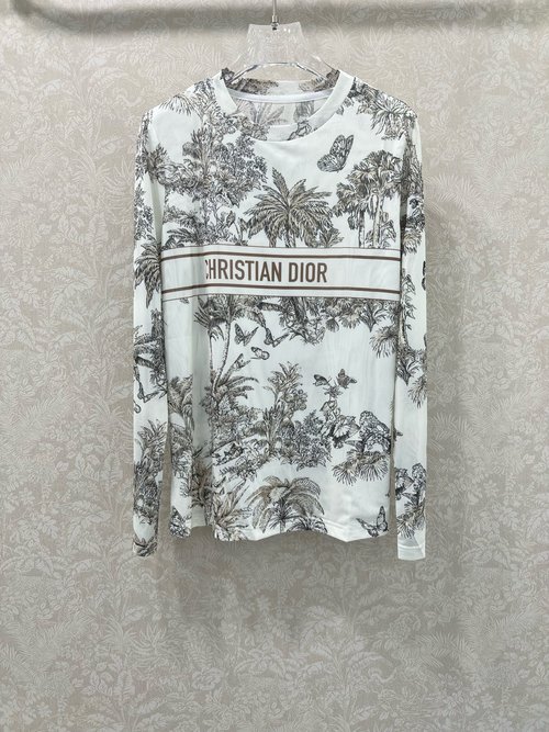 Dior Mesh Base Layer with Jungle Garden Print and Logo