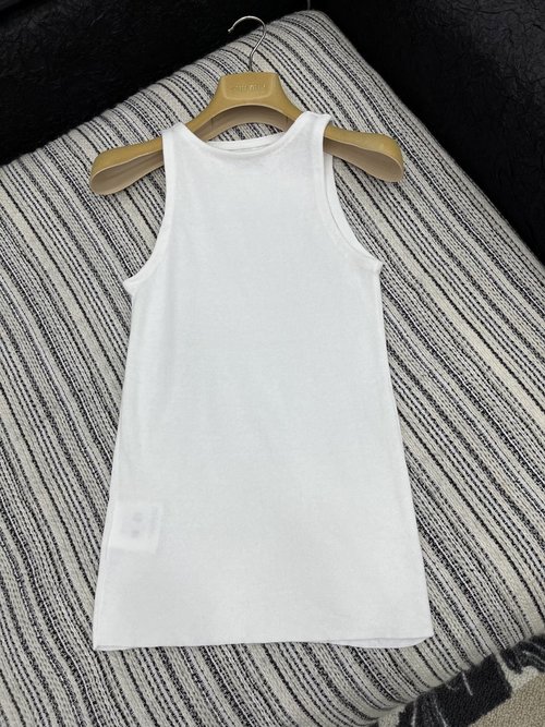 Miu Miu Versatile Silk-cotton Knit Vest for Daily Wear and Layering