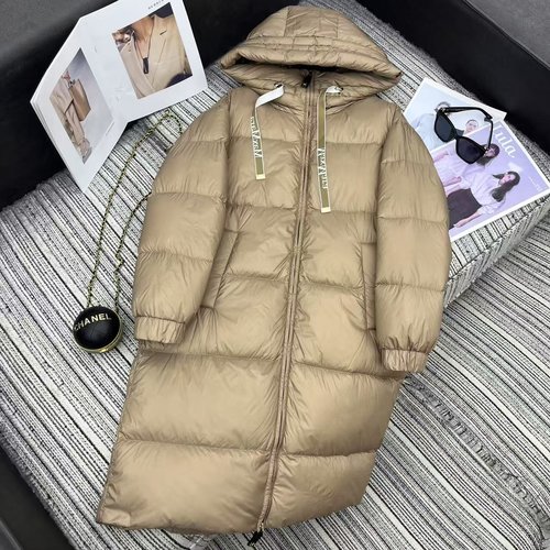 Max Mara New Hooded Down Jacket Filled with White Goose Down