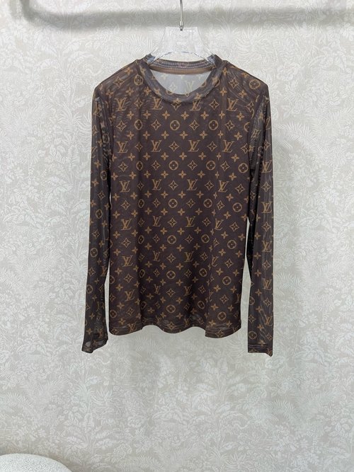 Louis Vuitton Mesh Base Layer with All-over Monogram Design for Layering