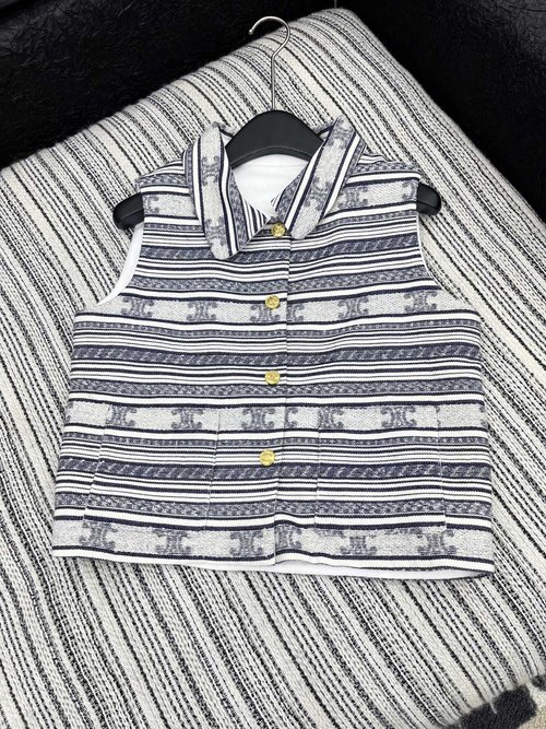 Celine Customized Striped Logo Jacquard Suit Set