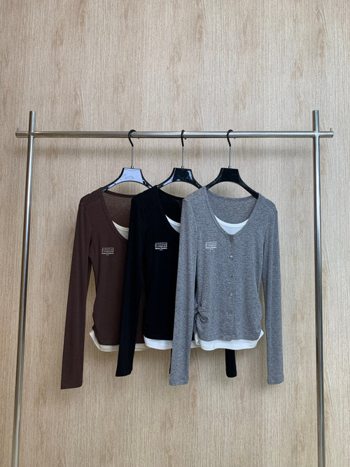 Maison Margiela Cloudy Comfortable Tencel Wool Fake Two-piece Base Layer