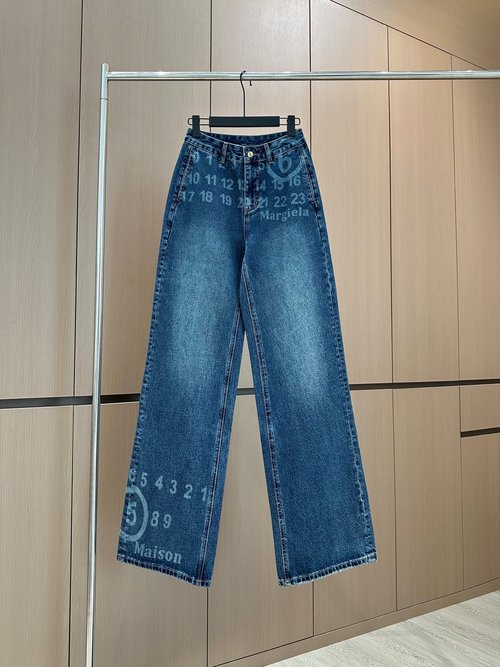 Maison Margiela Customized Digital Printed Jeans - Fashionable for Daily Wear