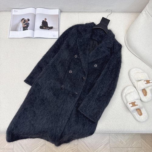 Max Mara Minimalist Long Wool - Cashmere Blend Coat