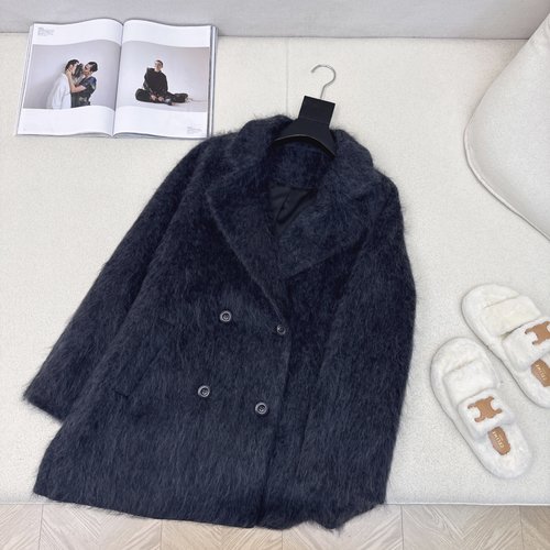 Max Mara Minimalist Mid - Long Wool - Cashmere Blend Coat