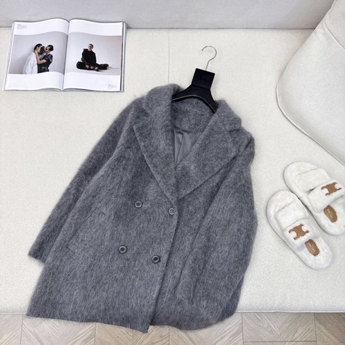 Max Mara Minimalist Mid - Long Wool - Cashmere Blend Coat