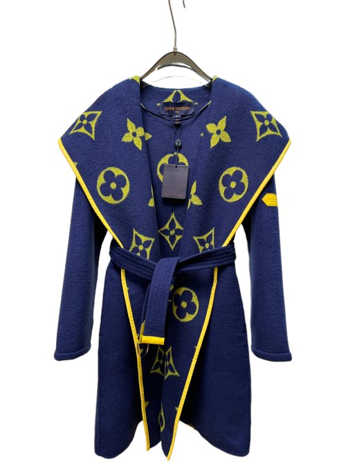 Louis Vuitton New Long Wool-Silk Blend Coat with Full Set Packaging