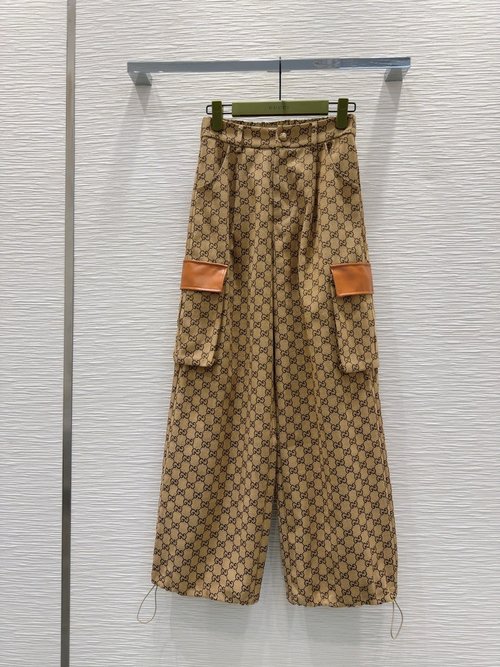 Gucci All-Over Jacquard Fabric High-End Trousers