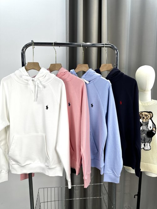 Yves Saint Laurent Pony Logo Embroidered Regular Shoulder Hoodie