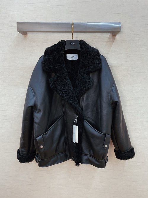 Celine Authentic Imported Suede Faux Fur Garment