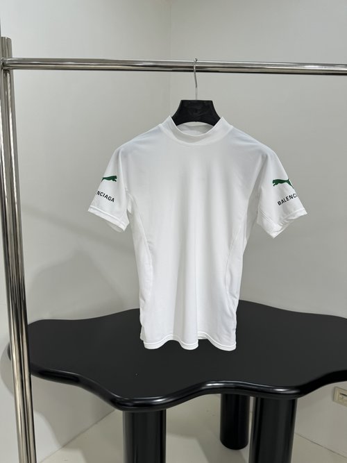Balenciaga Collaborative PUMA Logo Print Stretch T-Shirt