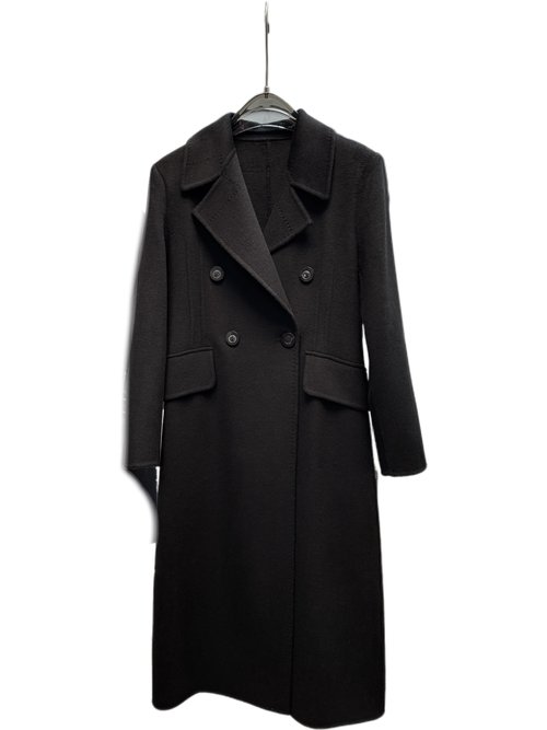 Max Mara Classic Long Wool-Cashmere Coat with Dust Bag in Black, Camel, and White