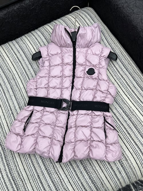 Moncler Soft and Fashionable Down Vest with Belt, a Popular Choice
