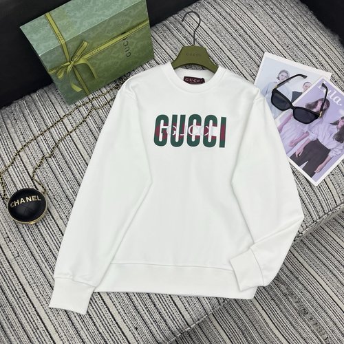 Gucci Color-Blocked Letter Print Round-Neck Sweatshirt for Daily Wear