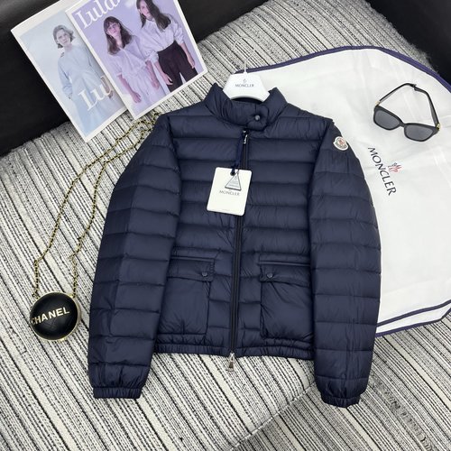 Moncler Lightweight White Goose Down Collared Jacket in Multiple Colors