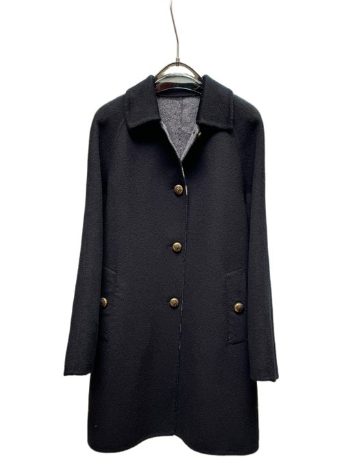 Burberry Mid-length Single-breasted Coat in Black and Camel